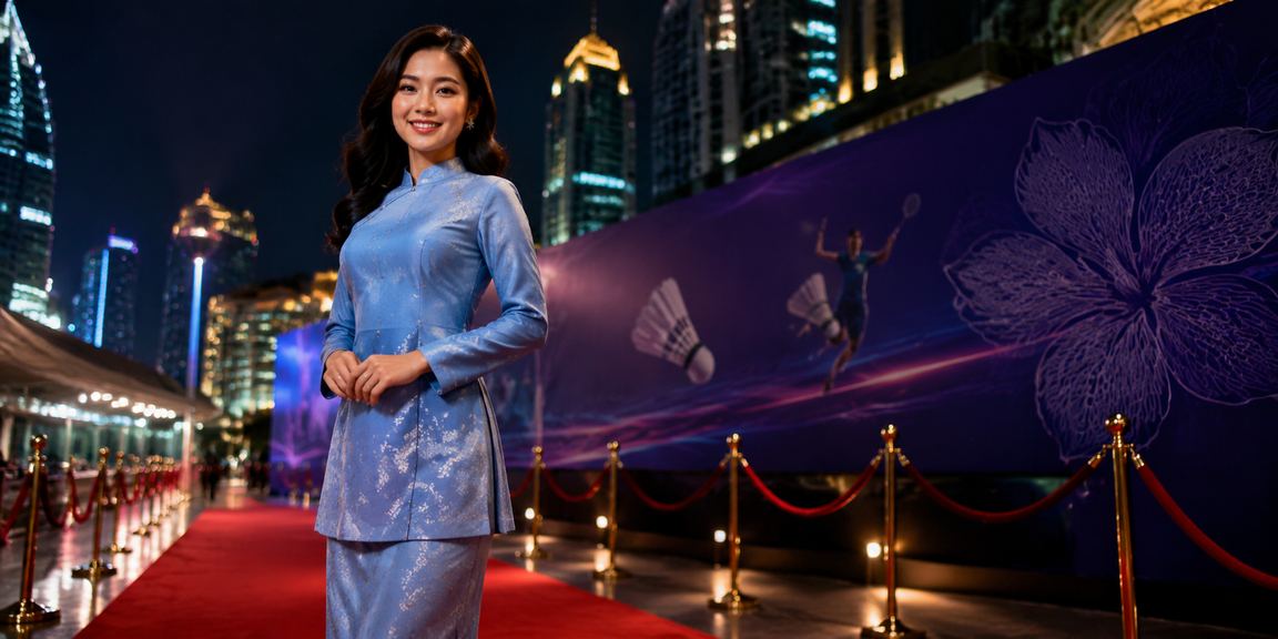 Pengguna berpakaian baju kurung menggunakan aplikasi kasino Seremban